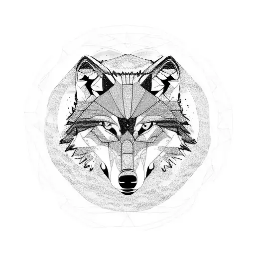 Wolf Landscape Moon Universe