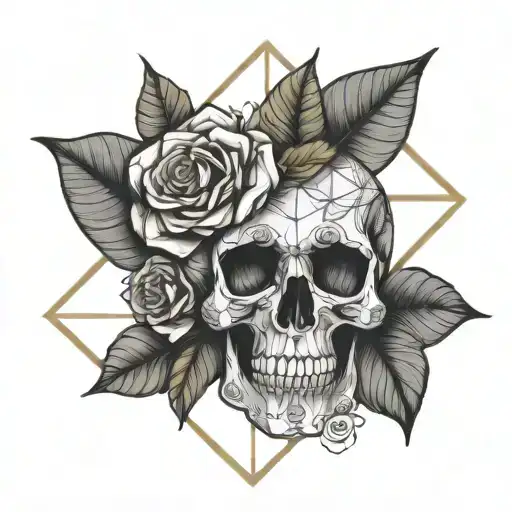 Flowers And Skull