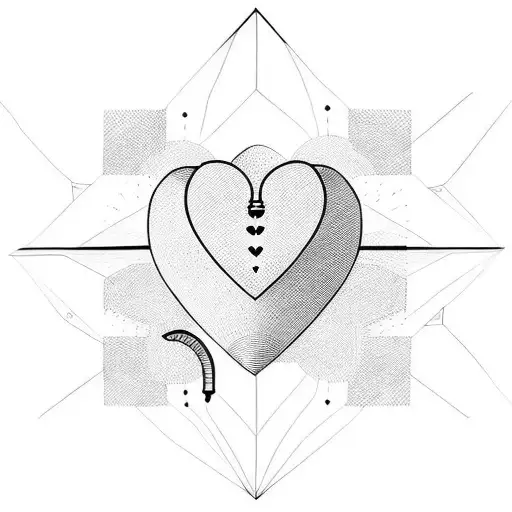 Minimal Line Art With A Heart