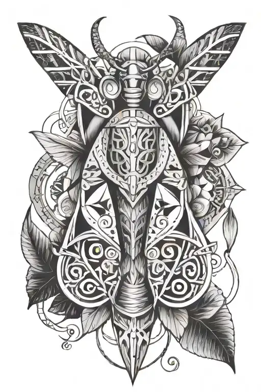 Moth With Norse Style