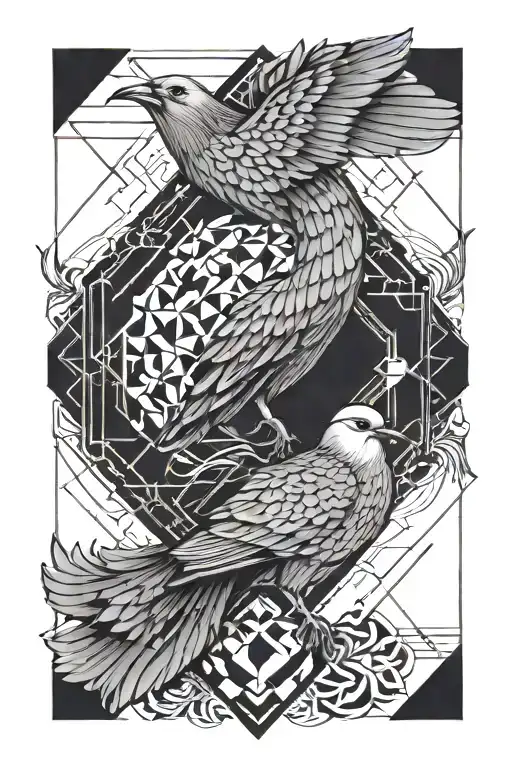 Geometric Design Incorporating Bird Rising