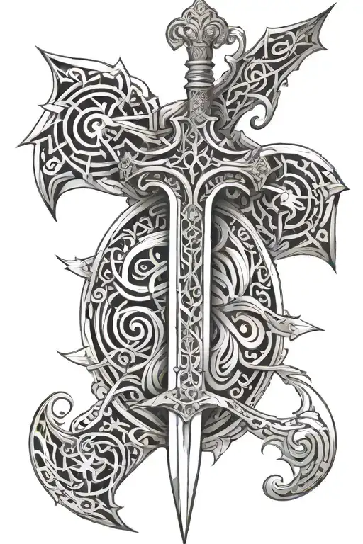 Musical Sword With Christian Cross