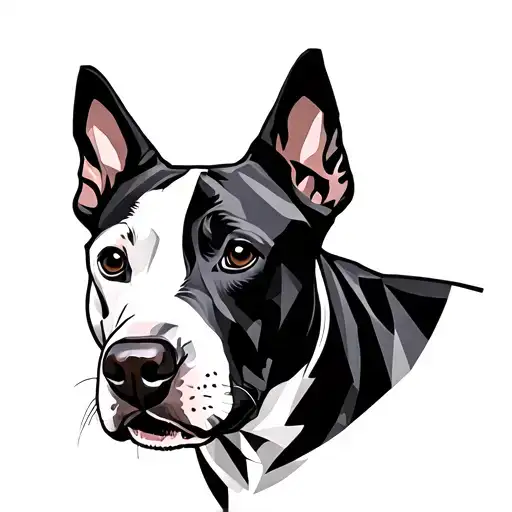 Heart And Bull Terrier Dog