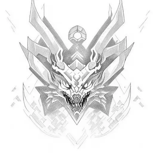 Cybernetic Sword With A Dragon