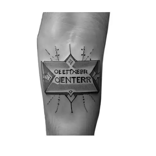 A Metal Plate With The Word September