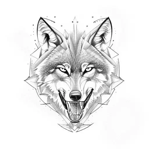 Wolf With Waves