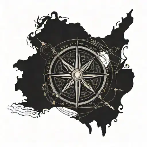 Compass Irish Celtic Ireland Map