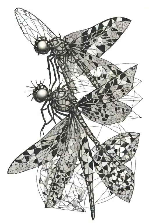 Dragonfly Geo Symteric Shapes