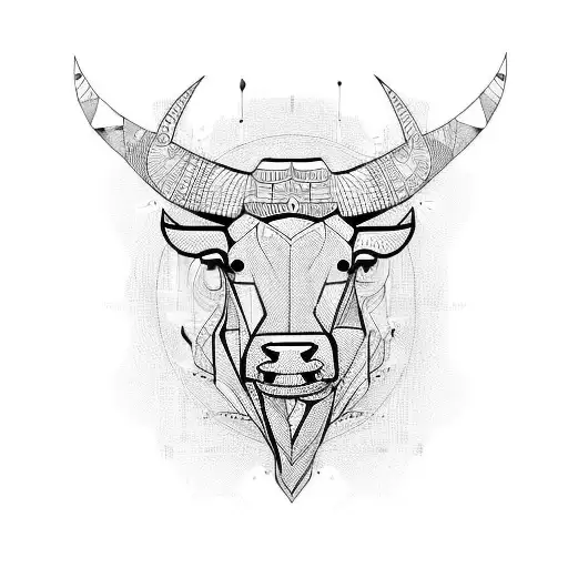 Bull Made From Music Notes