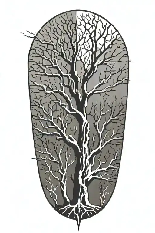 Tree Branches Stretching Towards The Sky