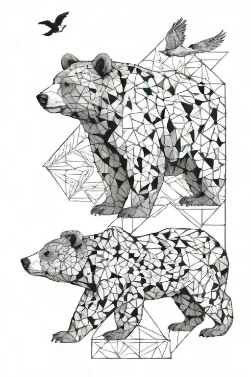 A Bear And Two Birds