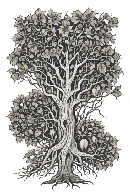 A Hazel Nut Tree With Roots Reaching Deep