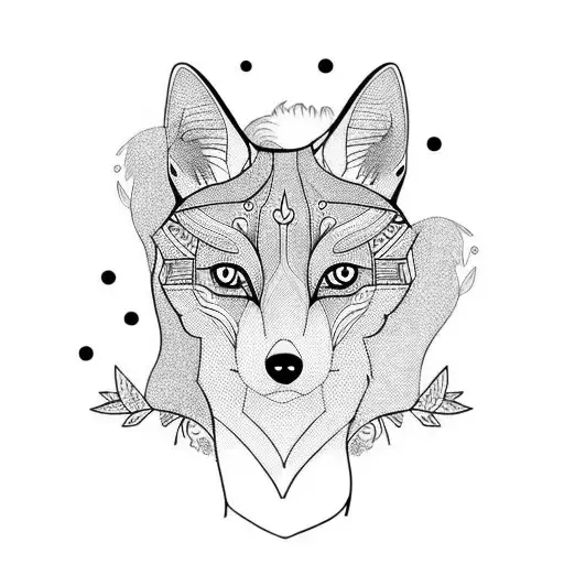 Fox Like Dog And A Girl With Long Hair