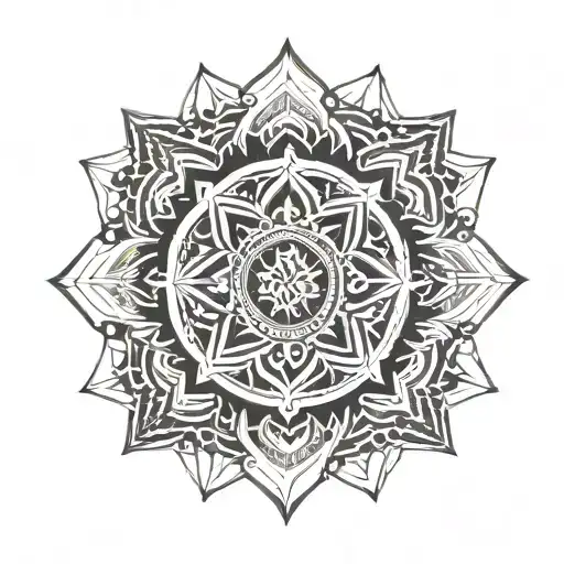Mandala And Om Symbol