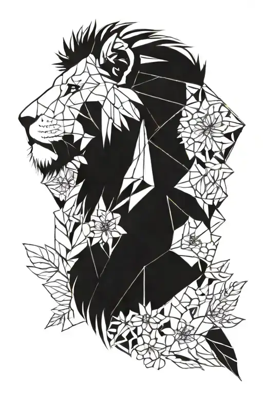 Lion With Fynbos