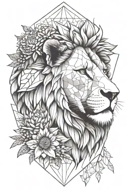 Lion Head With Table Mountain And Fynbos Bouquet With King Protea