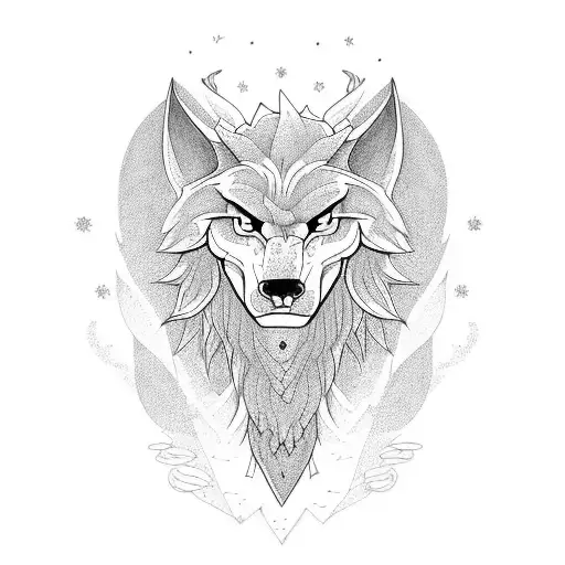 Vegneful Fenrir With Nature Elements