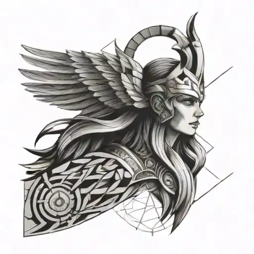Valkyrie On The Left Forearm