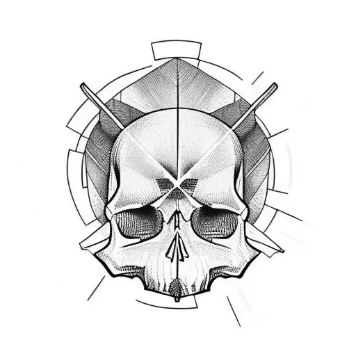 Skull And Line