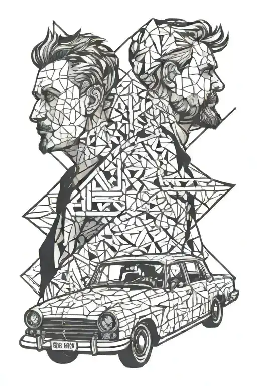 Father And Son In A Car