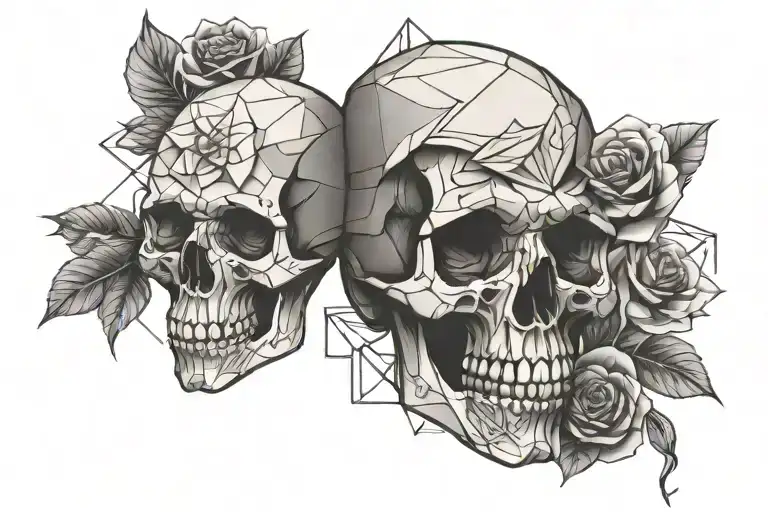 Skull Whiskey Rose