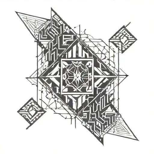 Lettering And Geometric Design Incorporating