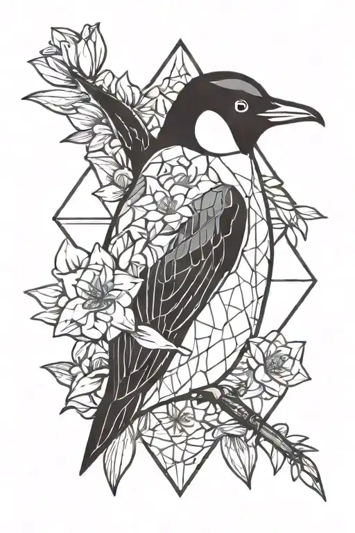 Cartoon Penguin Holding Lilly's