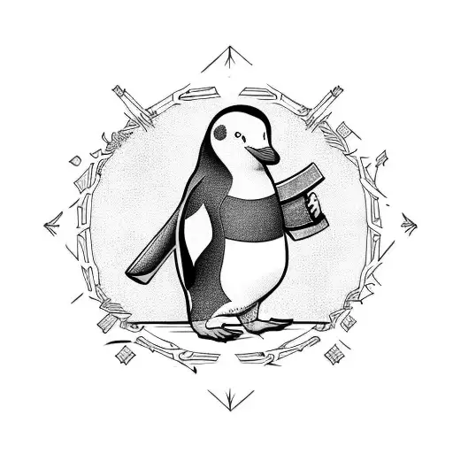 Penguin With An Axe