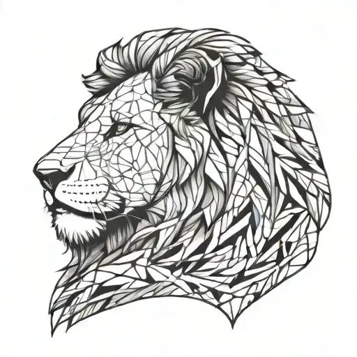 Old Wise Lion Sleeping