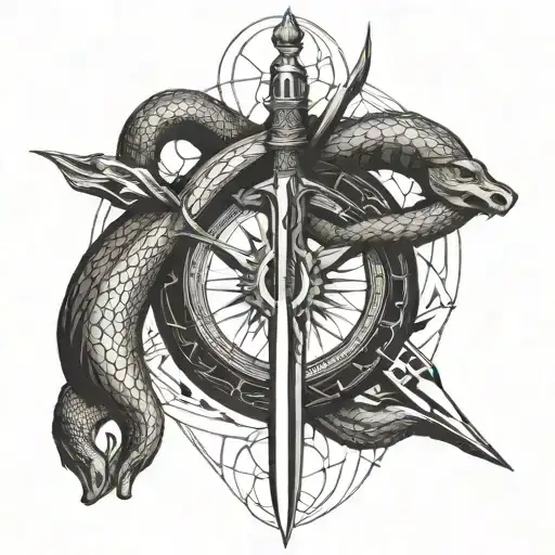 Dagger With Ouroboros Snake