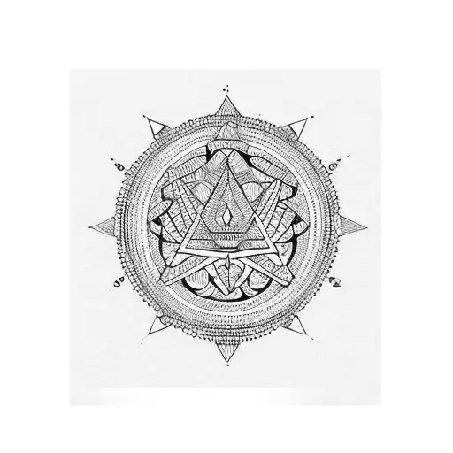 Geometric Pattern Hindu Motifs Arm Band Black Simple Minimalistic