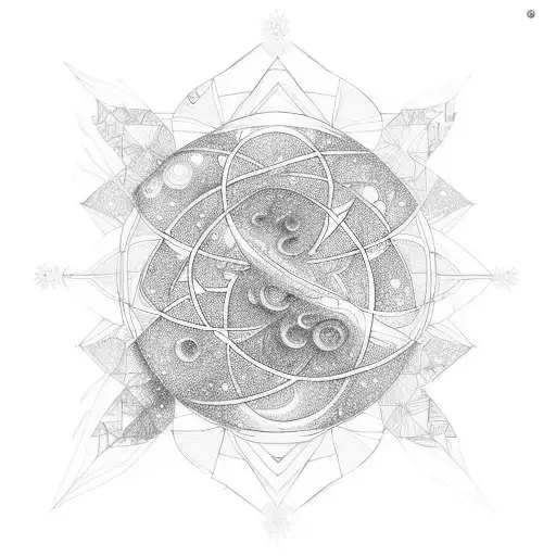 A Galaxy Filled With Intricate Drawings Inspired By The Golden Ratio
