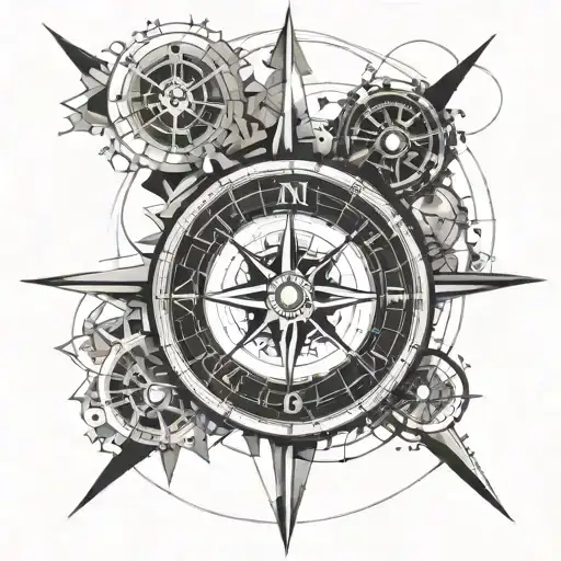 Compass And Clock Face