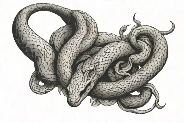A Snake Wrapping The Arm Sleeve With The Head On The Hand