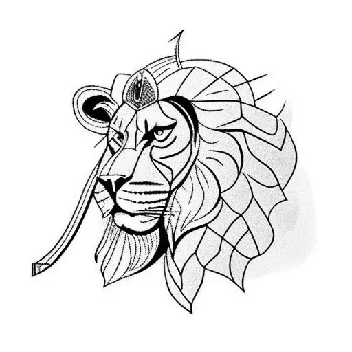 Helmet Adorned With A Lion's Face And Spartan Symbols