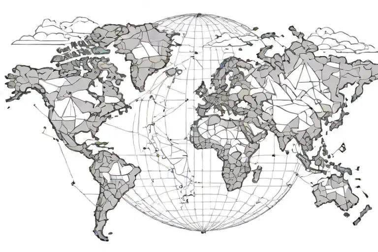 Globe World Map Simple Mountains Travel Airplane