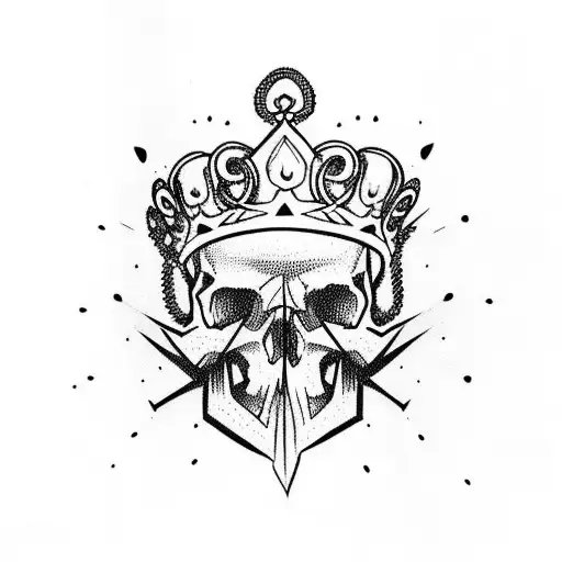 Skull With Graffiti Crown