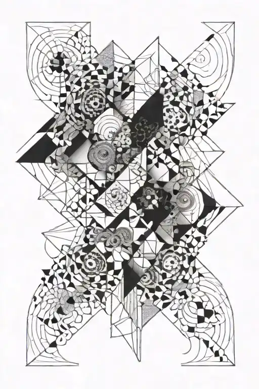 Black And White Fractal Sleeve