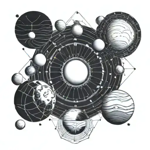 The Solar System But The Sun Is A Computer Chip Surrounded By Planets That Link To It