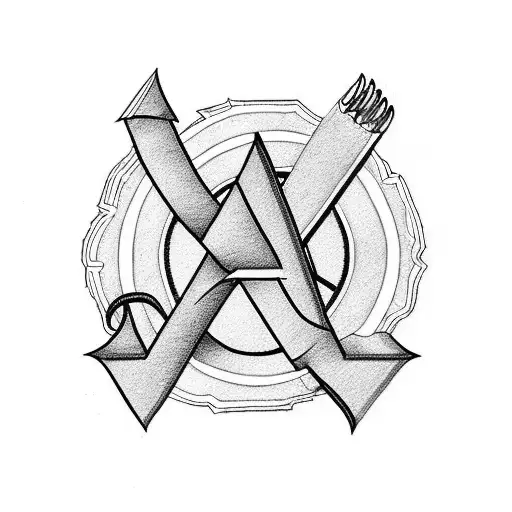 Arrow With Letters U And S In It