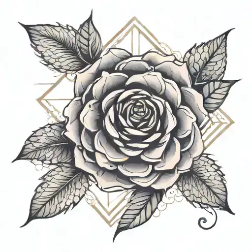 Rose Mandala Design Incorporating Elements