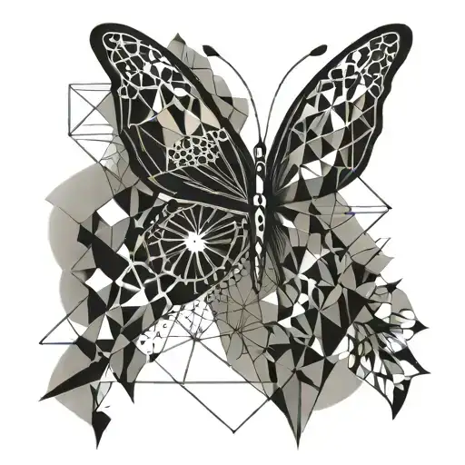 Butterfly With Triangle With Circle Vertices With Elements