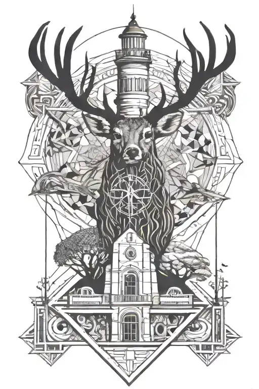 Gemini Deer Lighthouse Architect Lines
