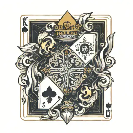 Playing Card And King Crown