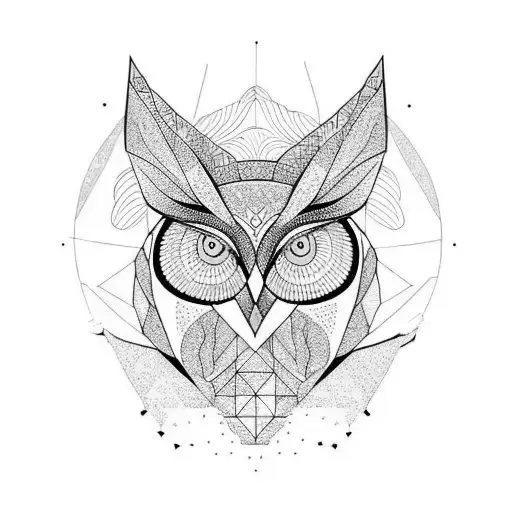 Owl Facing Forward Fox Facing Left And Wolf Facing Right