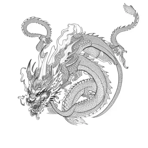 Dragon Twin With Two Heads