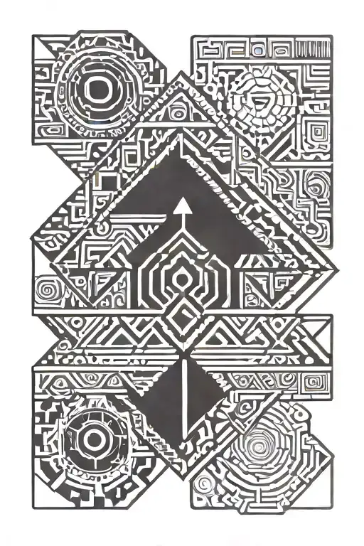 Aztec Geometric Pattern Inspired