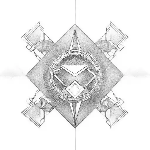 Design Life After Death In Geometric And Black And White Style For