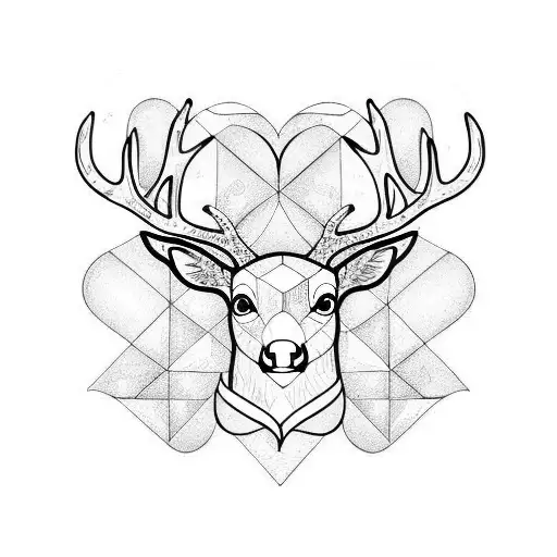 Heart With Deer Horn