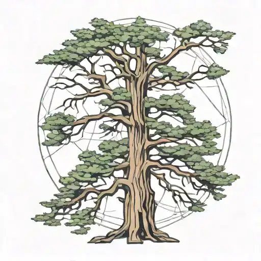 Redwood Tree Cedar Tree Oak Tree Ai